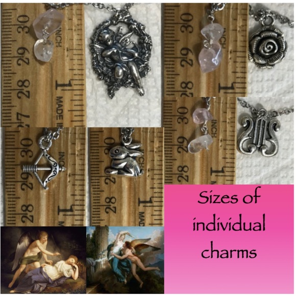 "Eros: God of Love" Cupid Greek Roman Mythology Handmade Necklace, Bow & Arrow - Picture 14 of 16